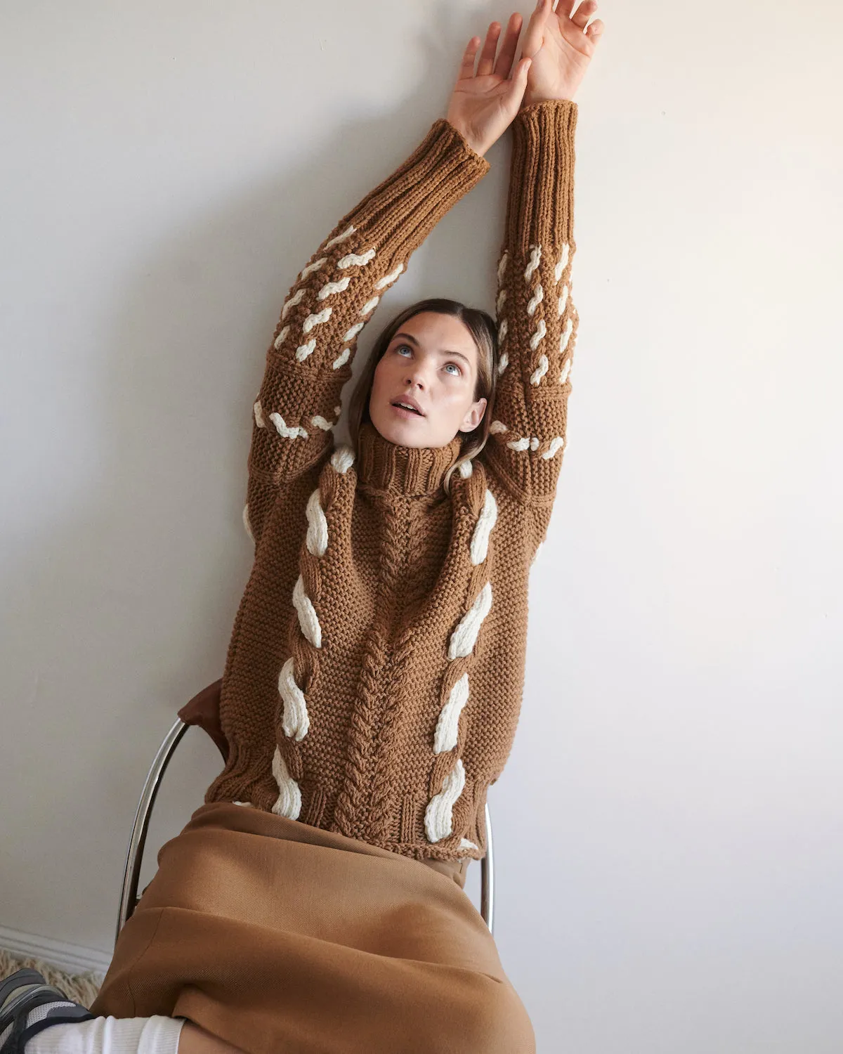 Barbora: Brown Wool Turtleneck