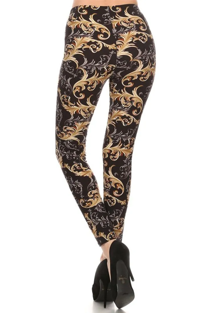 Baroque Me Again Design Print Leggings