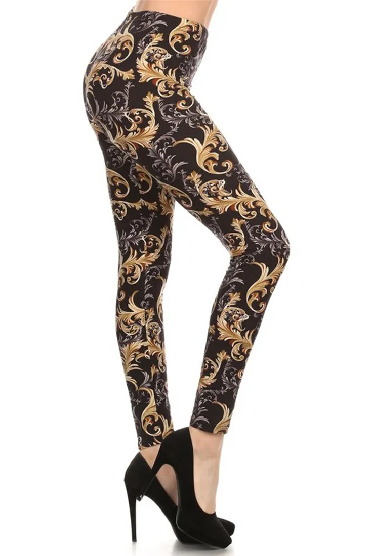 Baroque Me Again Design Print Leggings