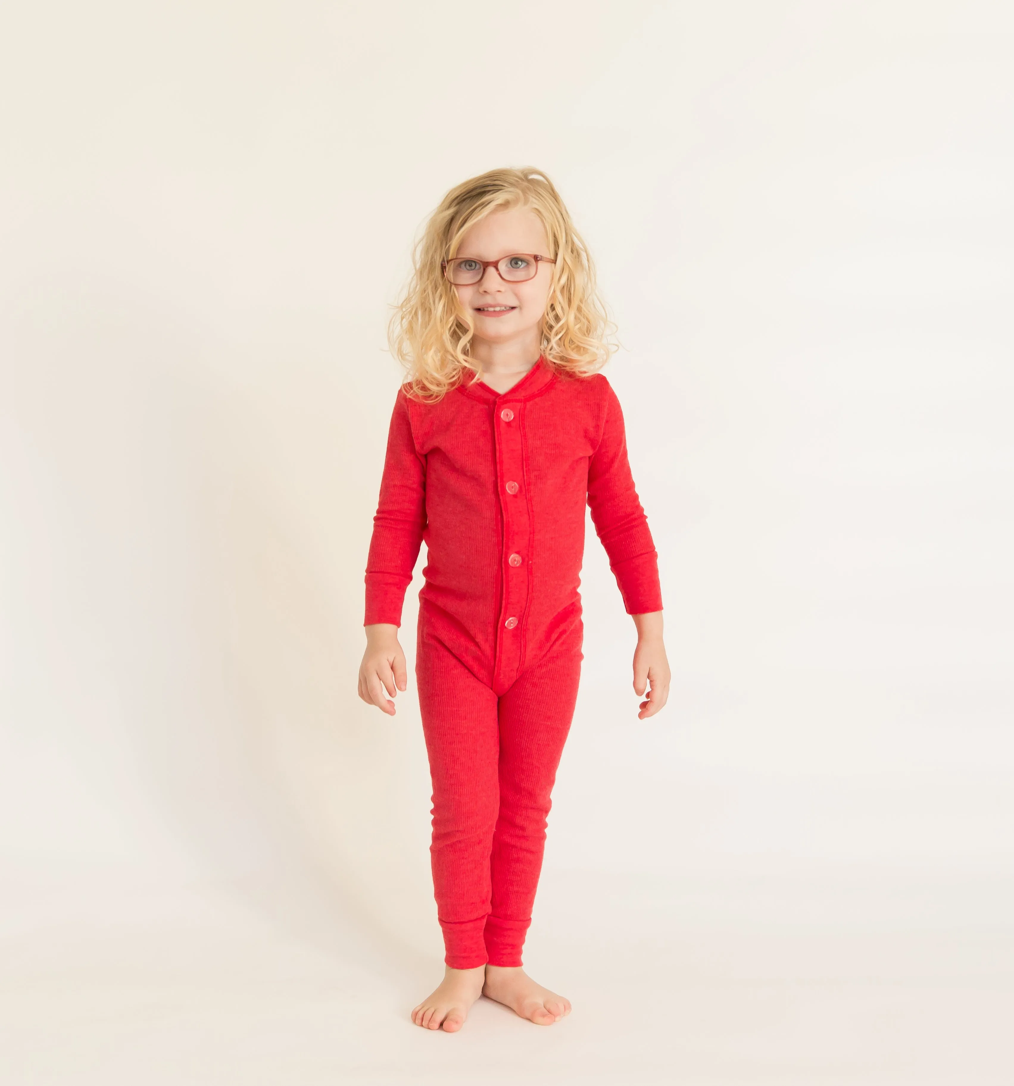 Boys and Girls Soft & Cozy Thermal One- Piece Union Suit  | Bright Light Pink