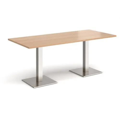 Brescia rectangular dining table with square bases