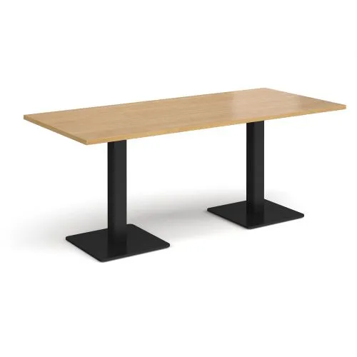 Brescia rectangular dining table with square bases