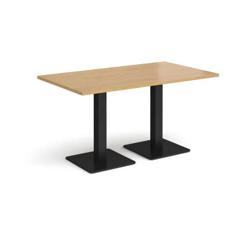 Brescia rectangular dining table with square bases