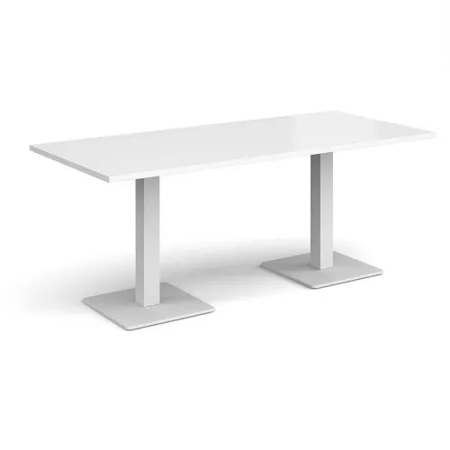 Brescia rectangular dining table with square bases