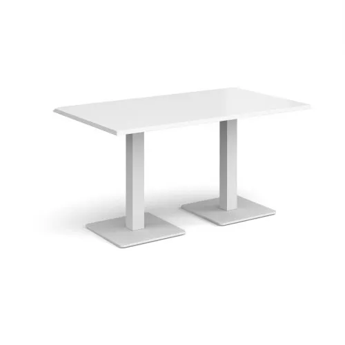 Brescia rectangular dining table with square bases