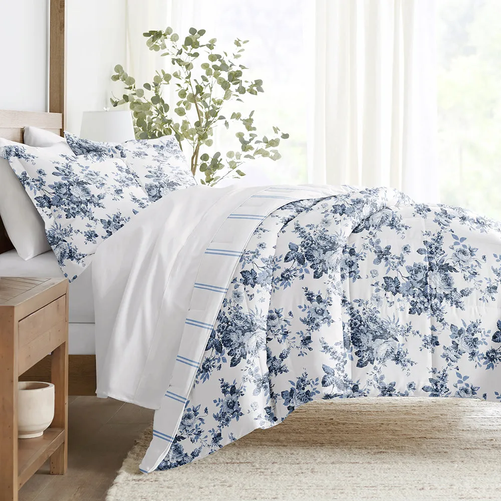 Cabbage Rose Reversible Down-Alternative Comforter Set - 12 Days of Deals