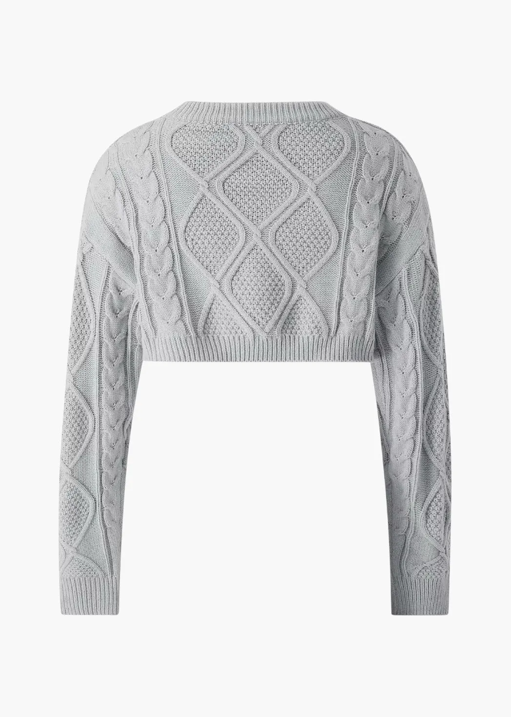 Cable Knit Cropped Sweater