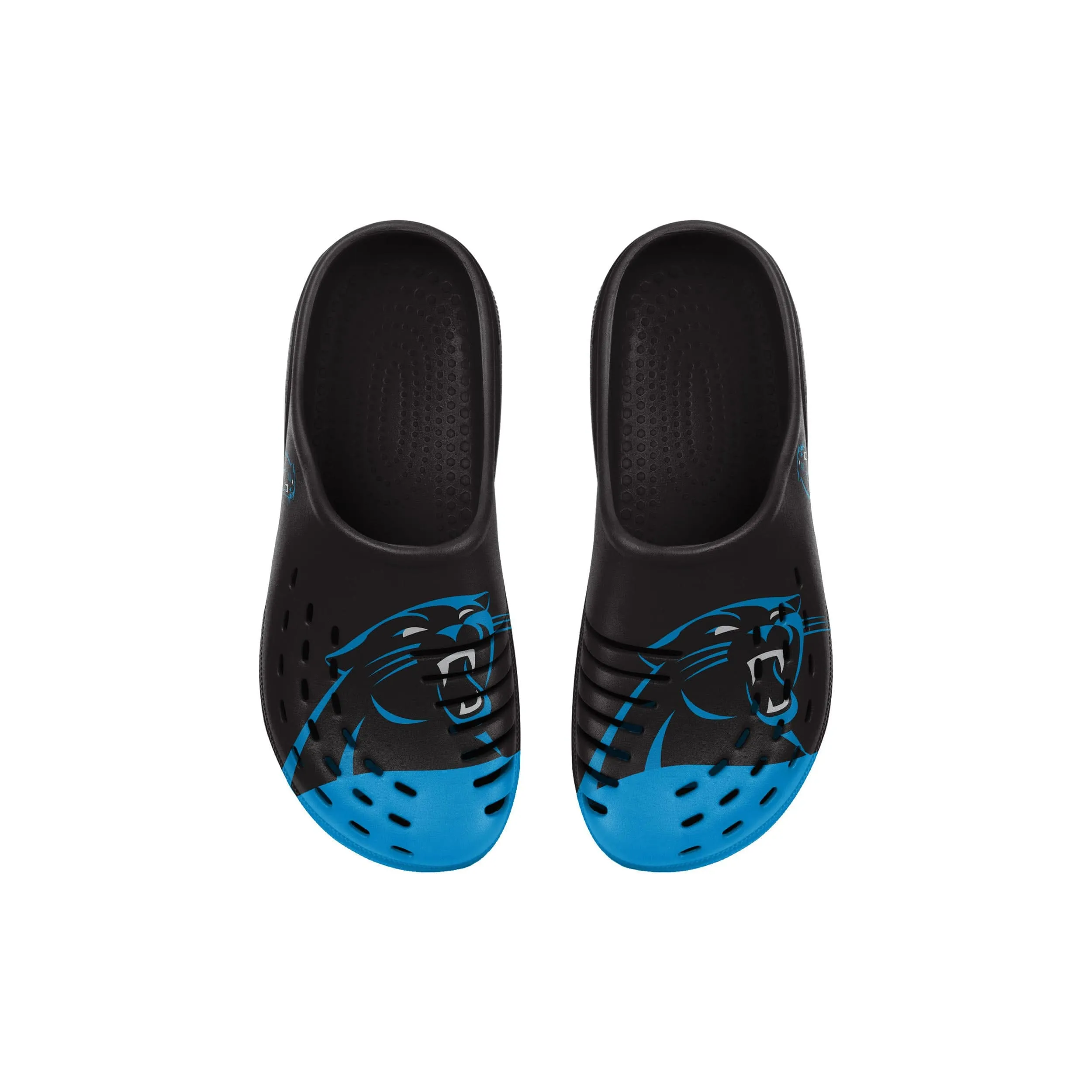 Carolina Panthers NFL Youth Colorblock Big Logo Clog