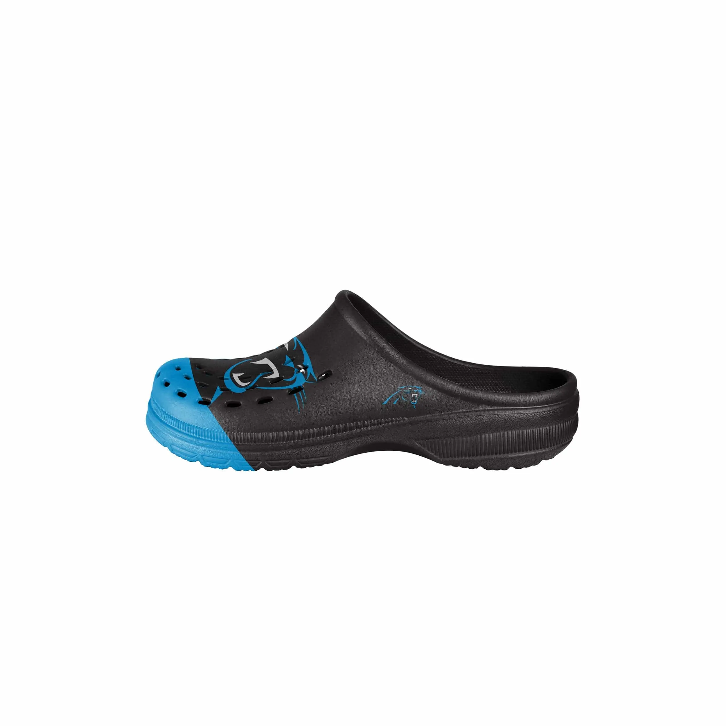 Carolina Panthers NFL Youth Colorblock Big Logo Clog