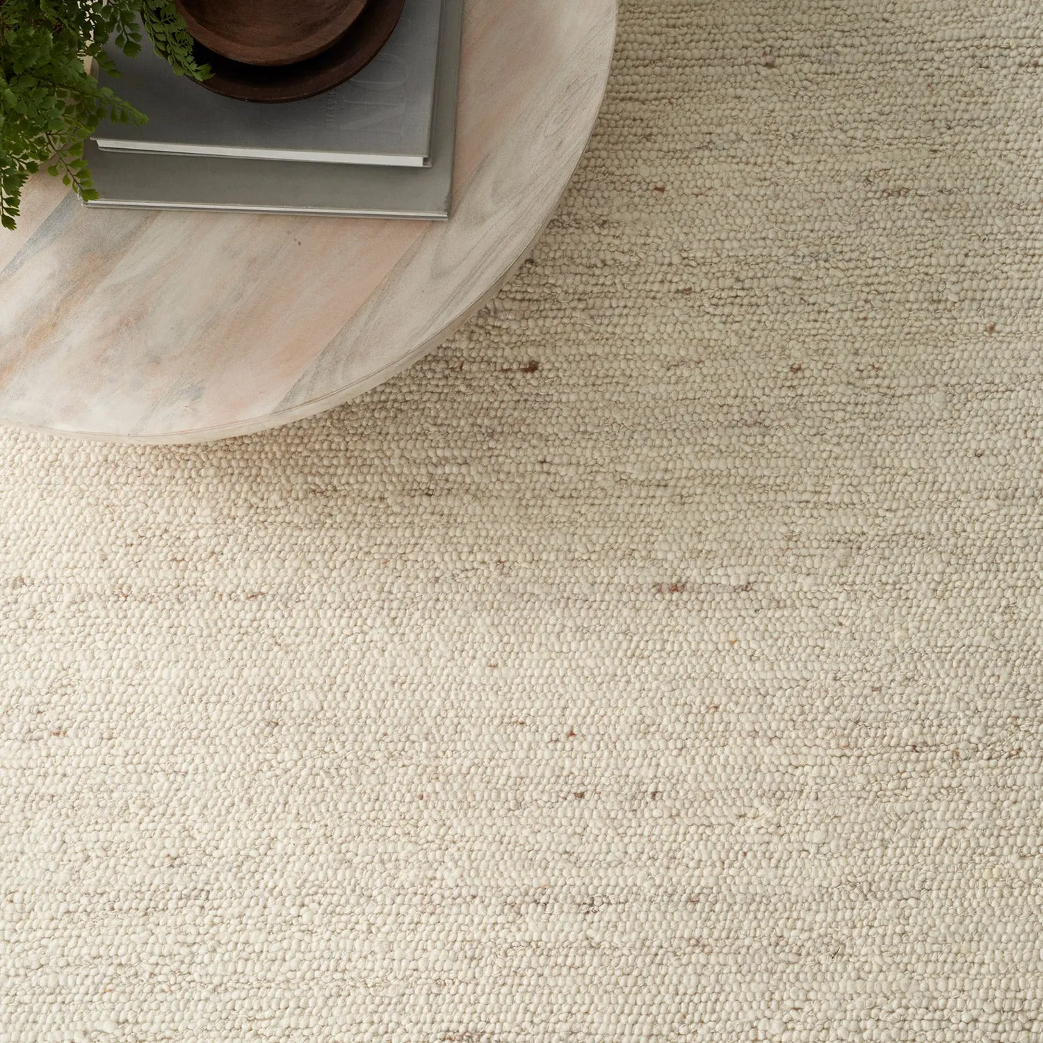 Distressed Essentials Solid Rug - Ivory