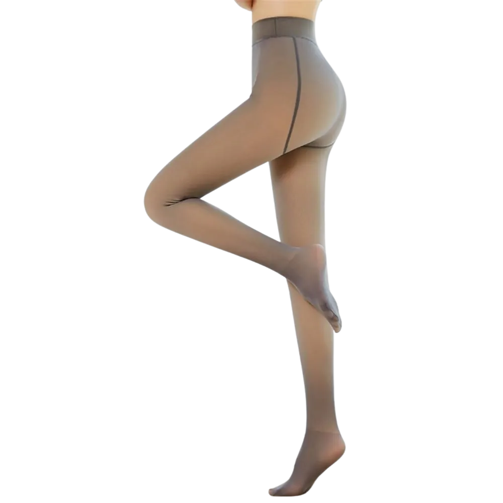 Fake Translucent Fleece Lined Tights