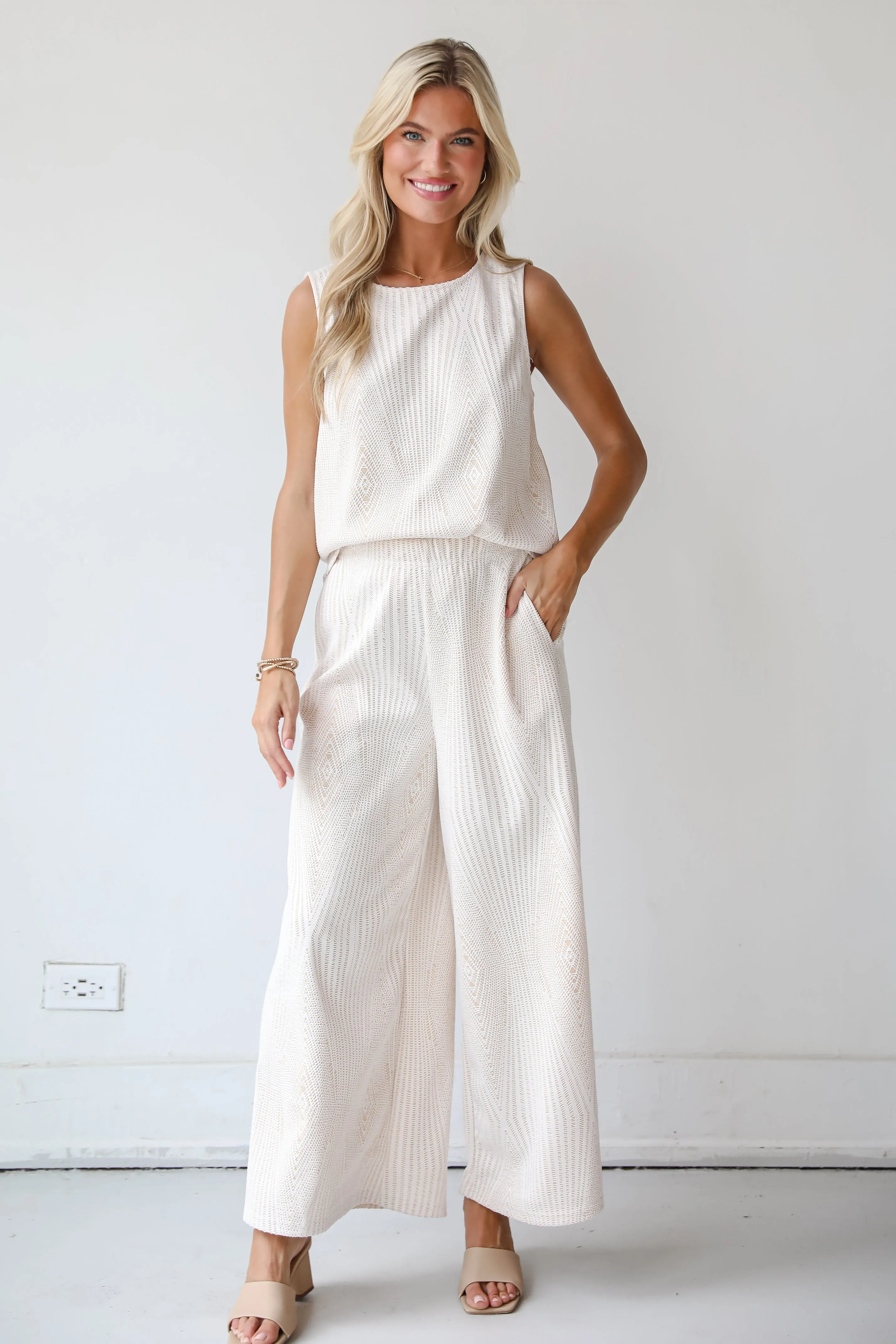 FINAL SALE - Aesthetic Aura Ivory Crochet Knit Pants