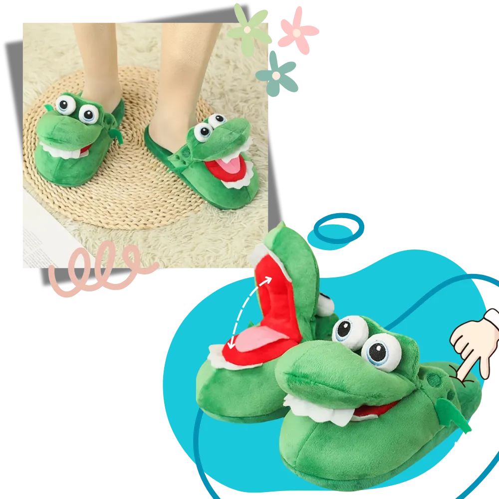 Fun Cozy Crocodile Slippers