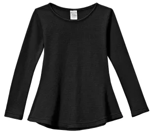 Girls Soft & Cozy Thermal Long Sleeve Tunic | Black