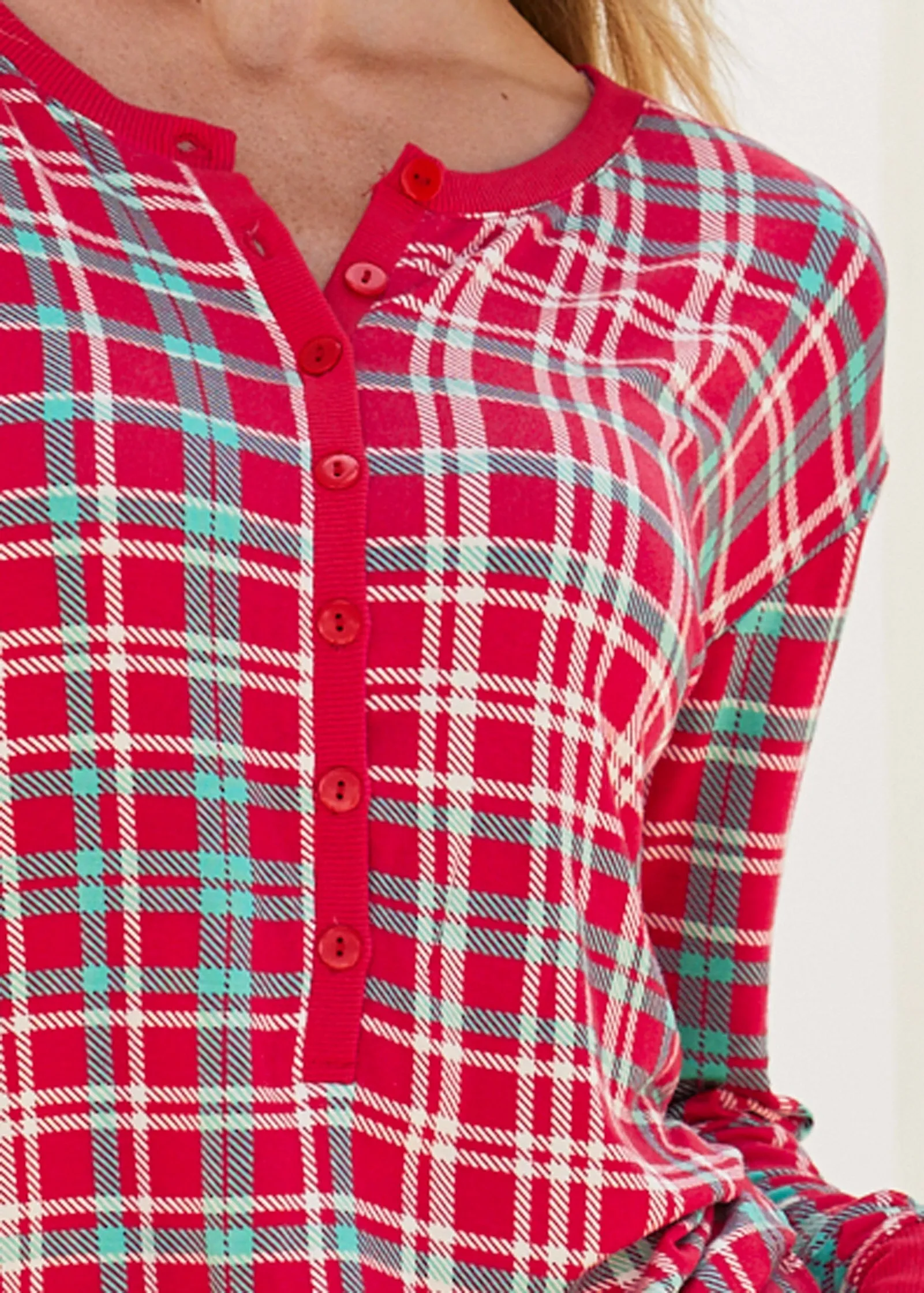 Henley PJ Onesie - Festive Flannel