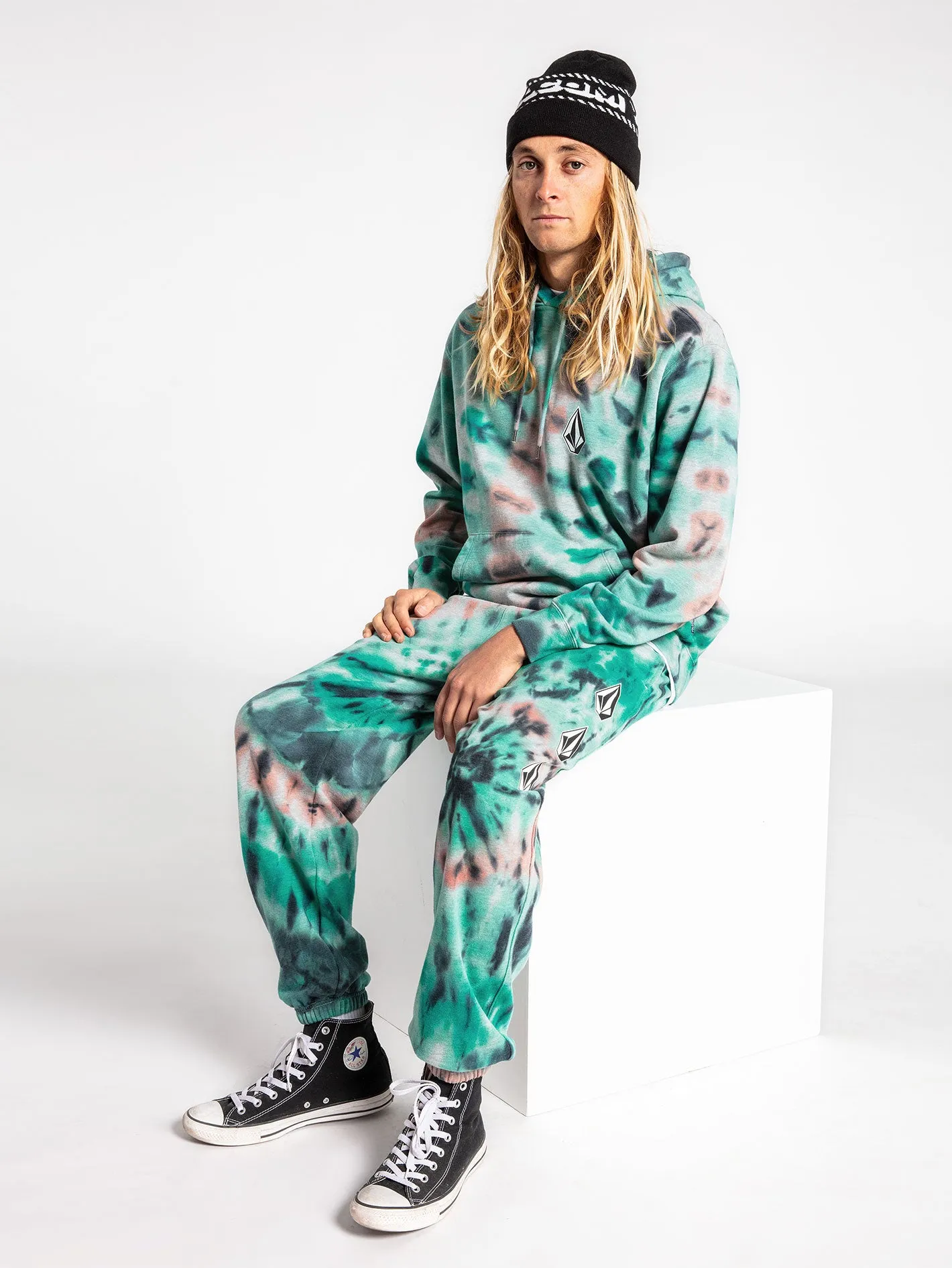 Iconic Stone Plus Fleece Pants - Tie Dye