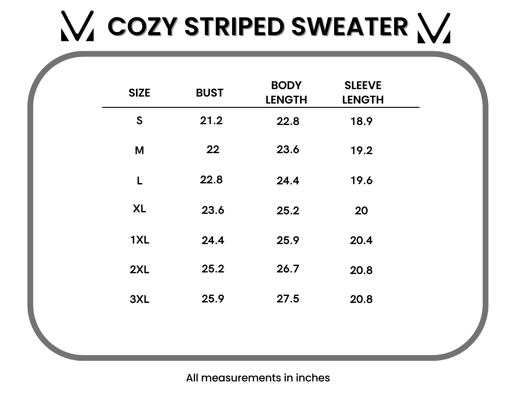 IN STOCK Cozy Striped Sweater - Black