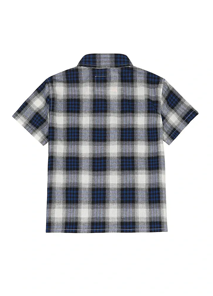 Kids Short Sleeve Cotton Shirt,Button Up