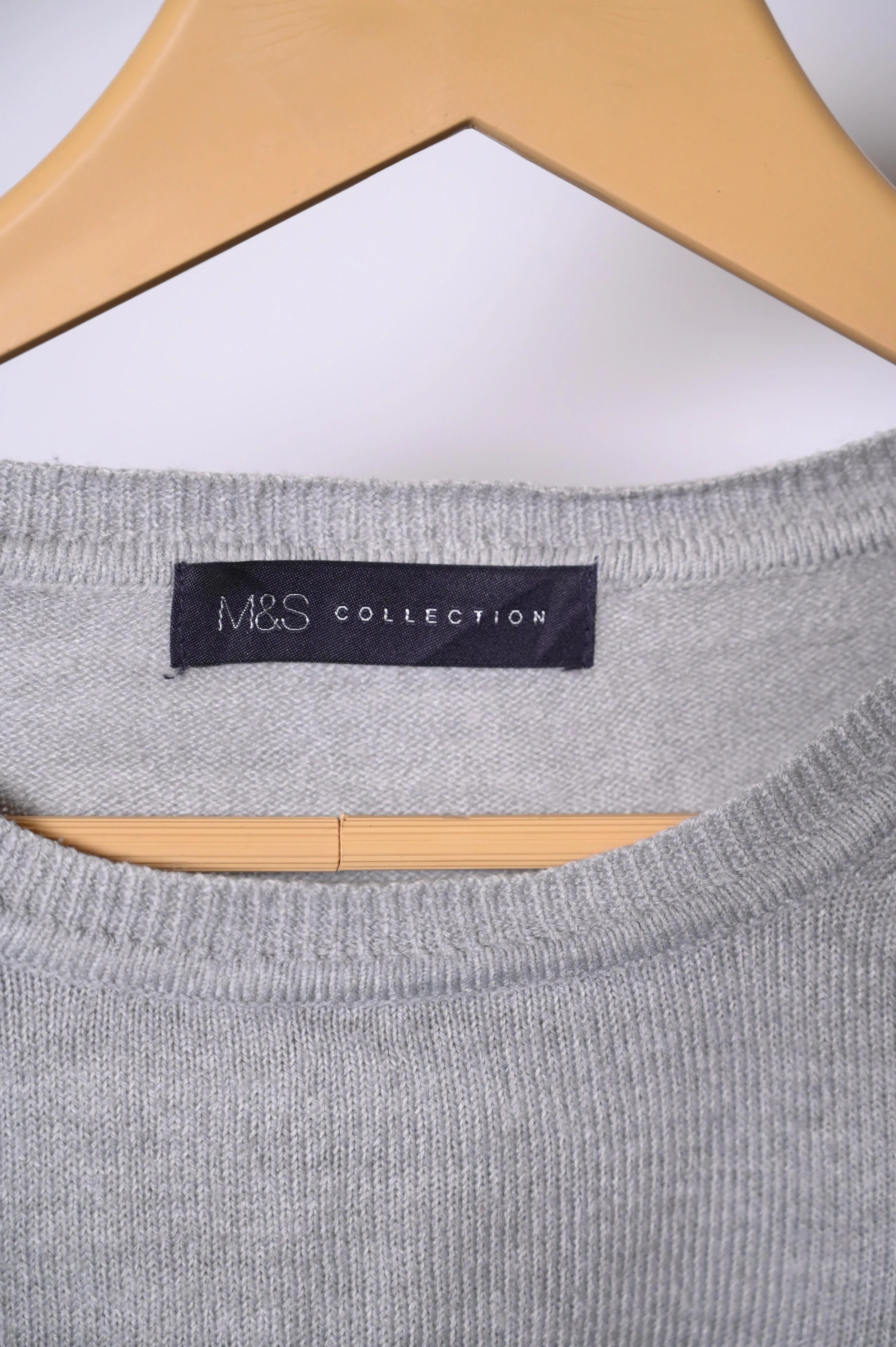 M&S Light Grey Viscose Sweater