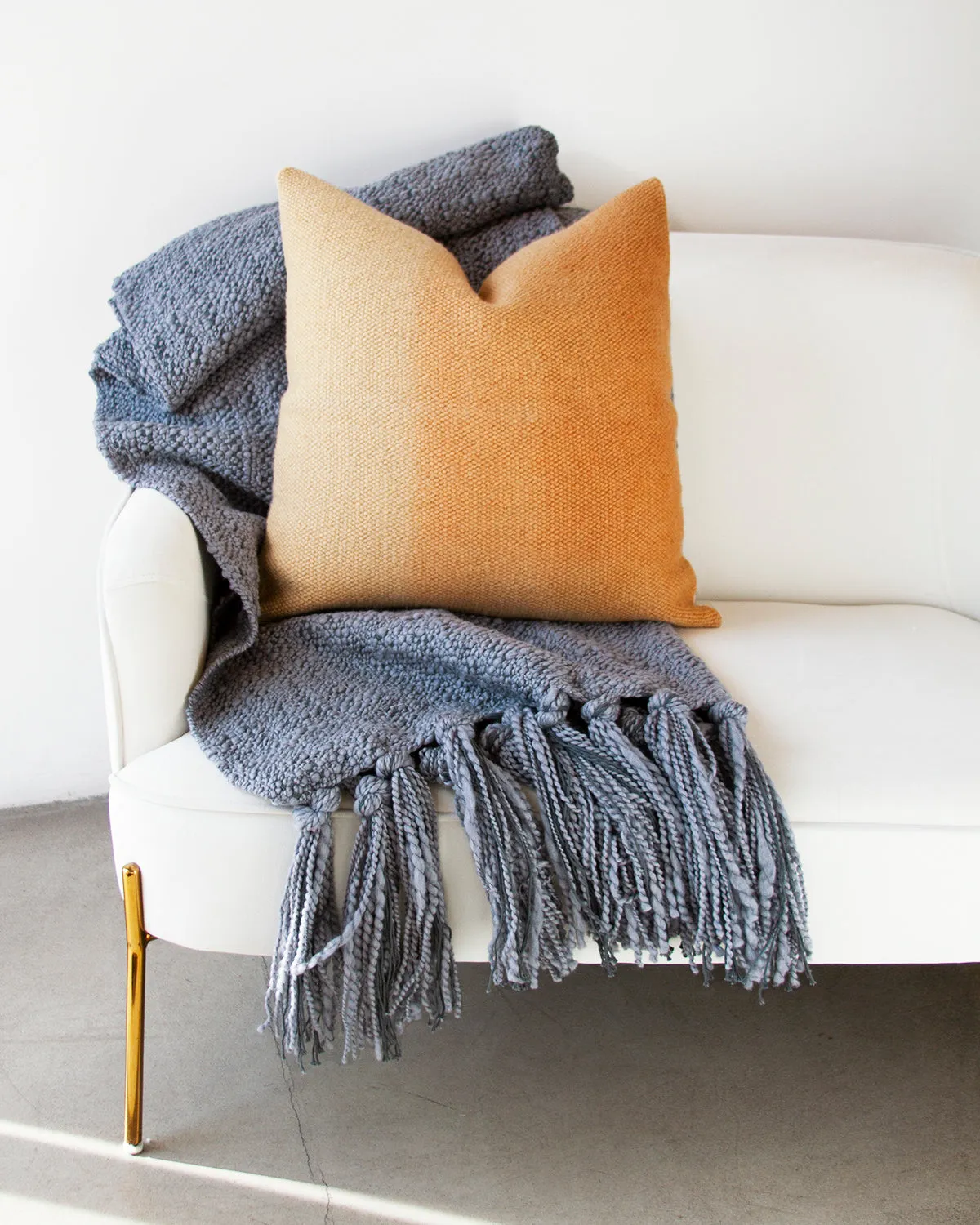 Mar Merino Wool and Cotton Throw Blanket