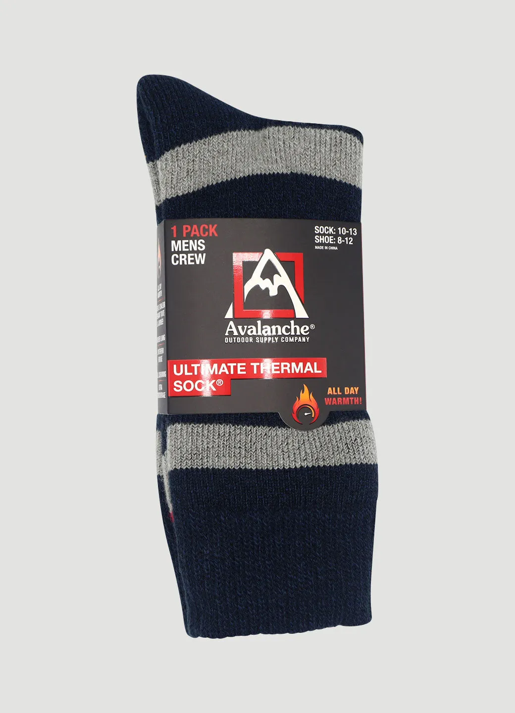 Men's Striped Ultimate Thermal Crew Socks