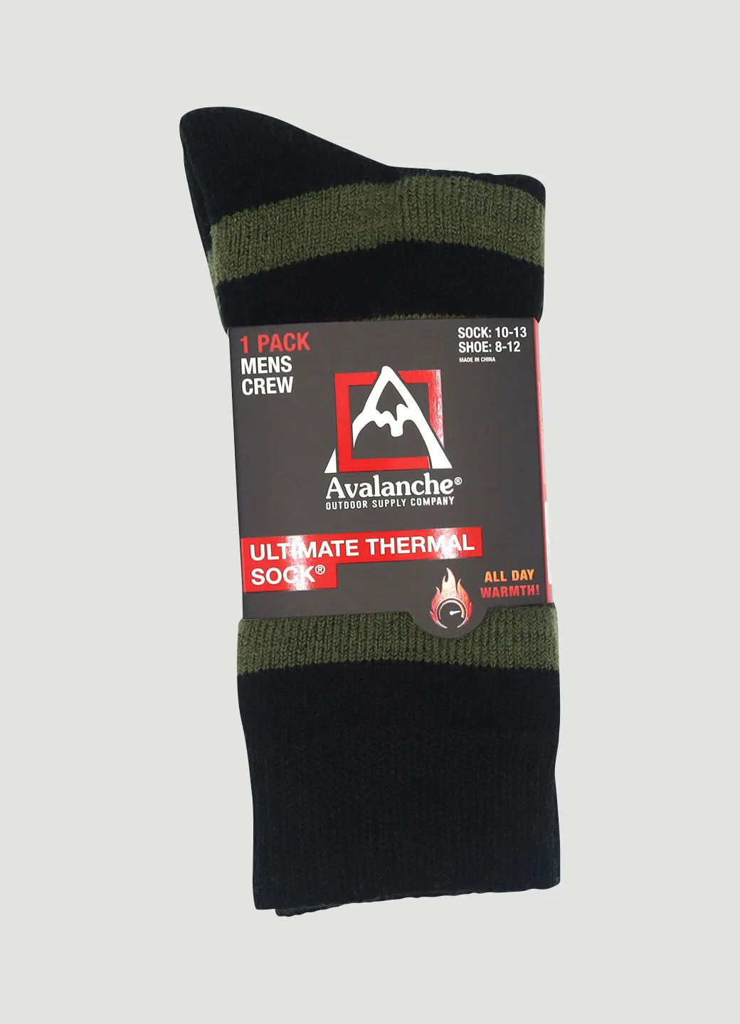 Men's Striped Ultimate Thermal Crew Socks