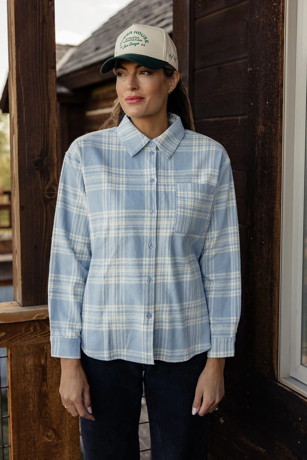 Midnight Haze Plaid Button Down