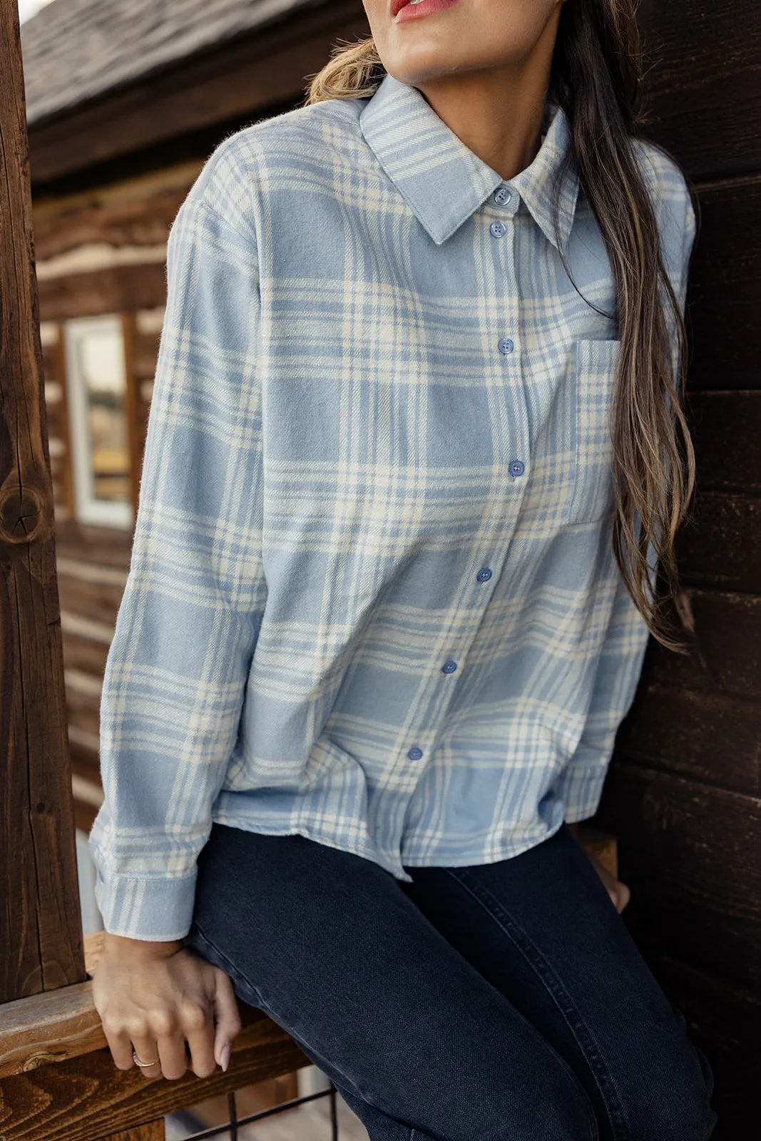 Midnight Haze Plaid Button Down