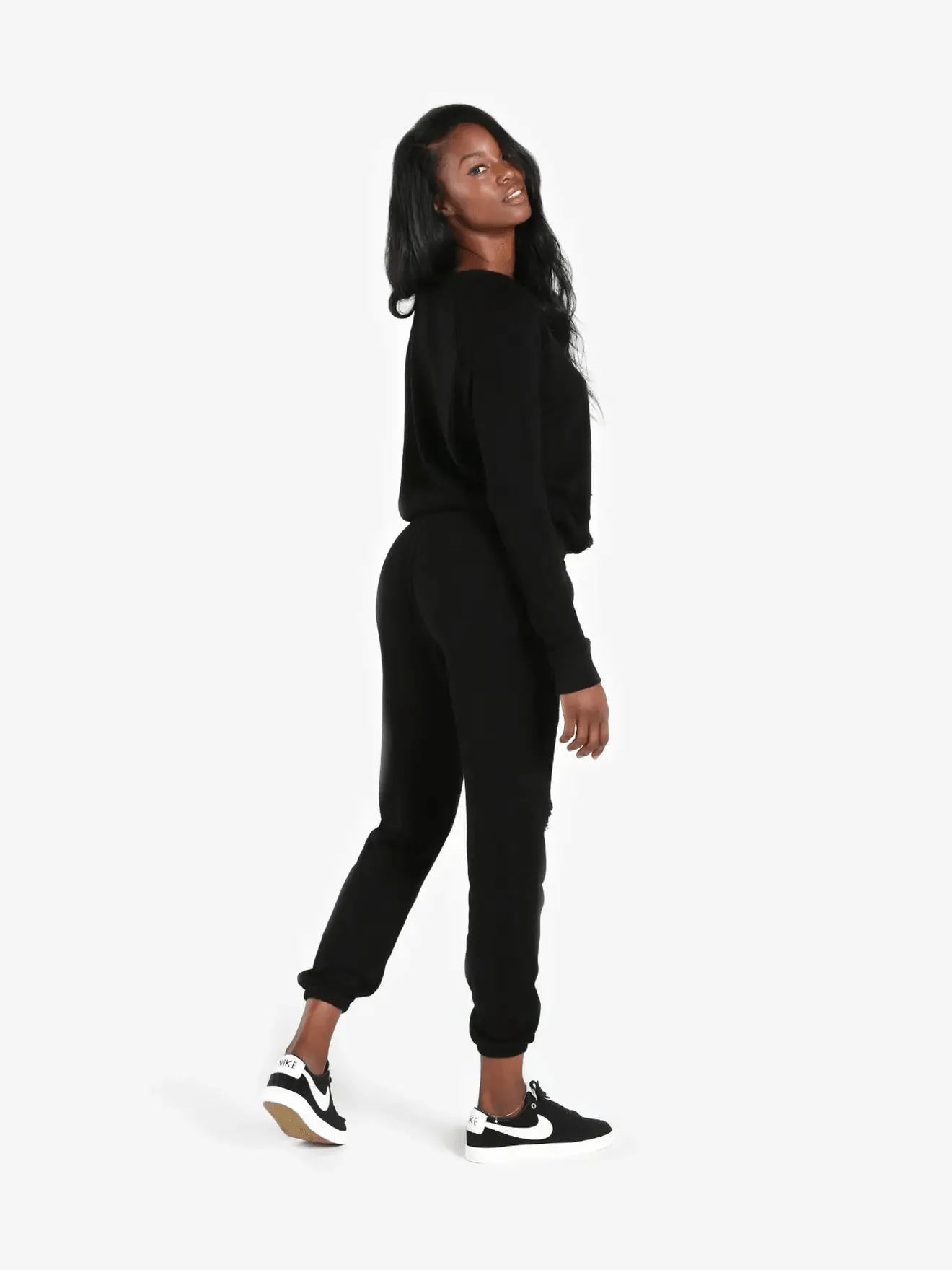 n:philanthropy Blackbird Deconstructed Sweatshirt - Black Cat