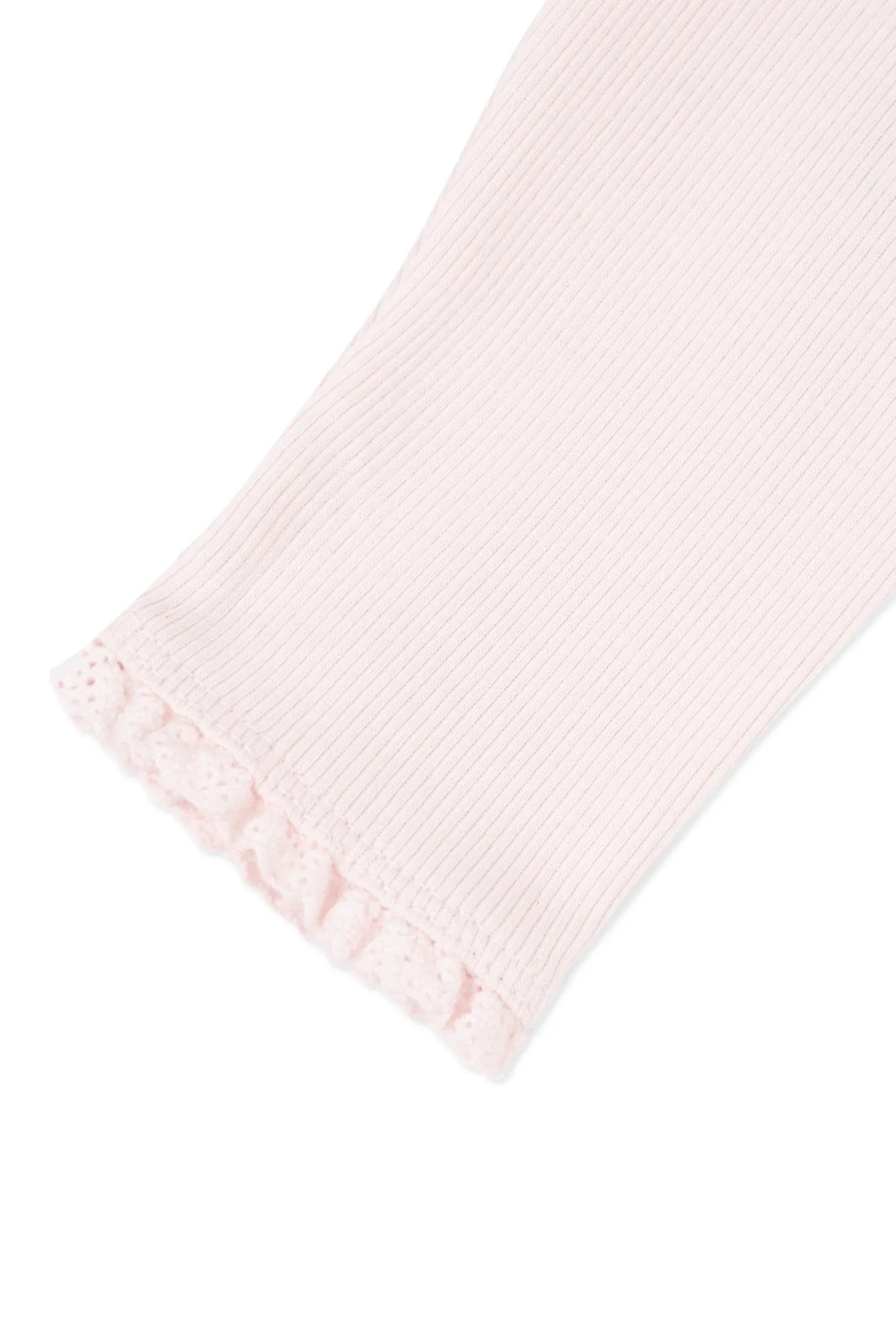 Pale Pink Ribbed Baby Leggings