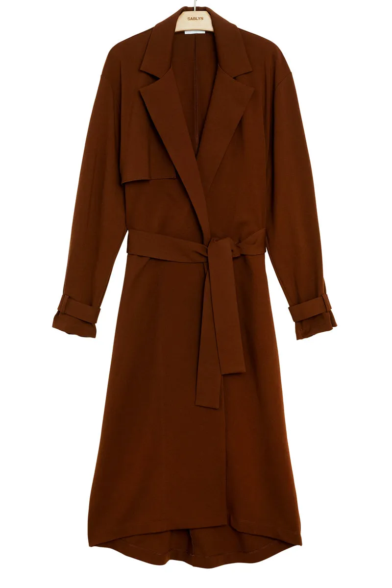 Paradis Trench Coat in Cordovan