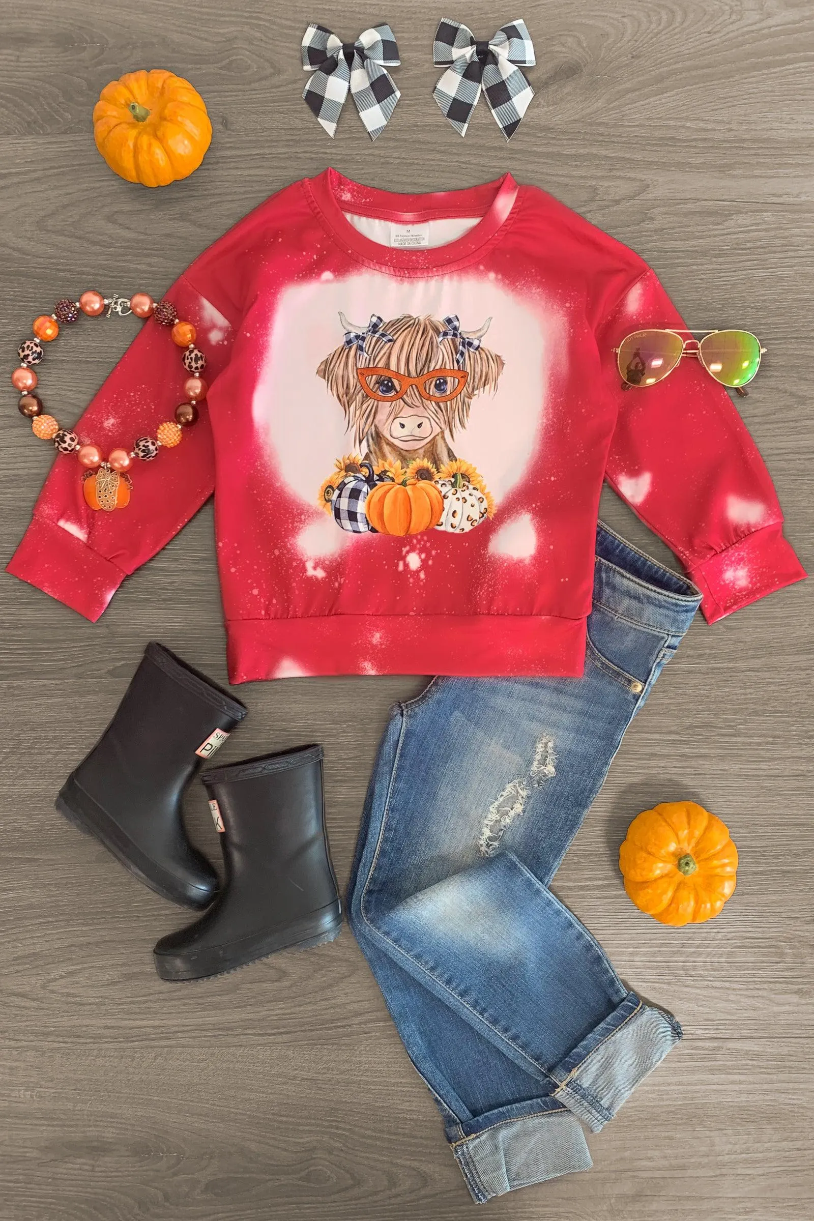 Pink Cow Pumpkin Top