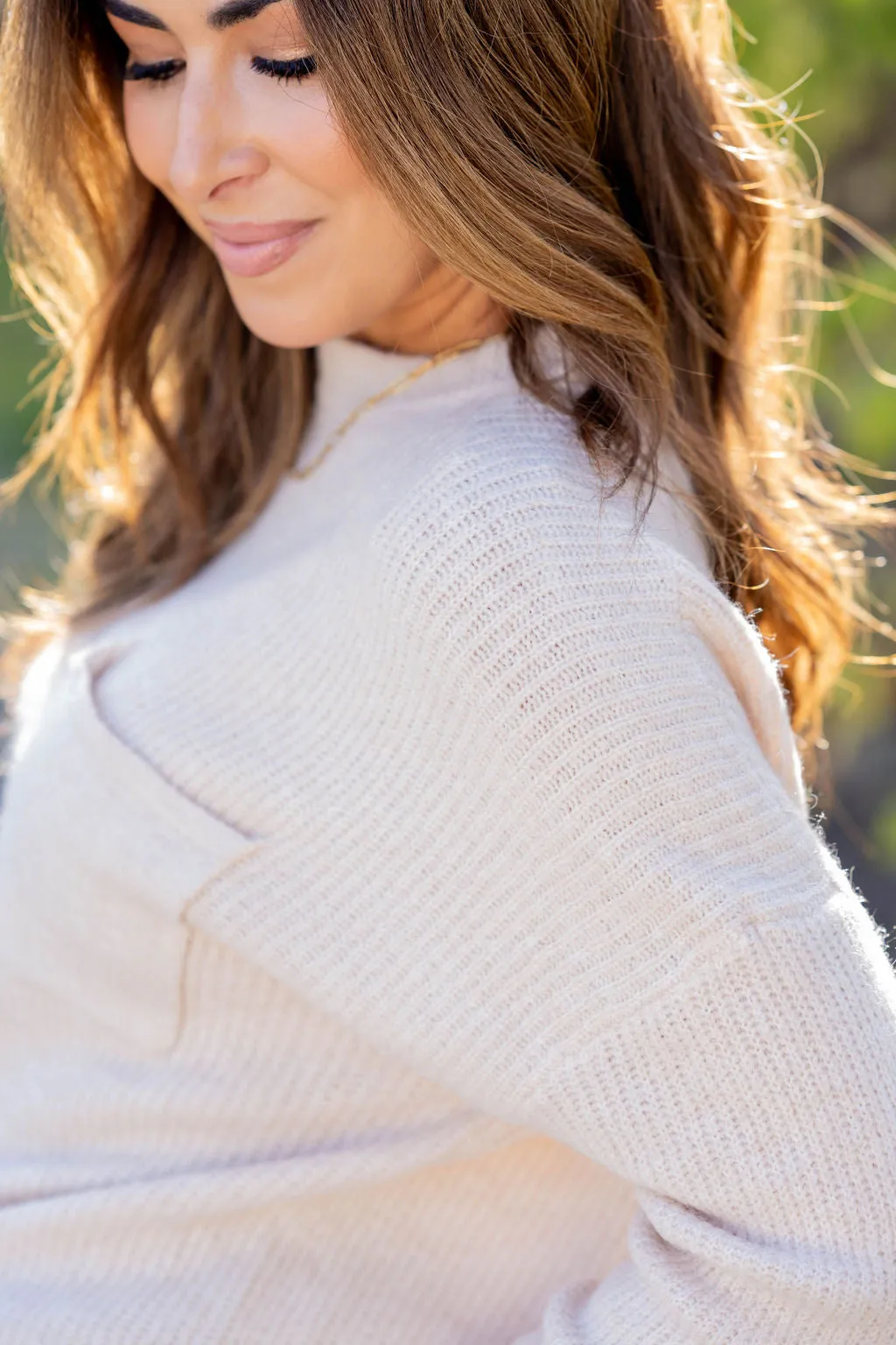 Pocket Accented Knit Sweater