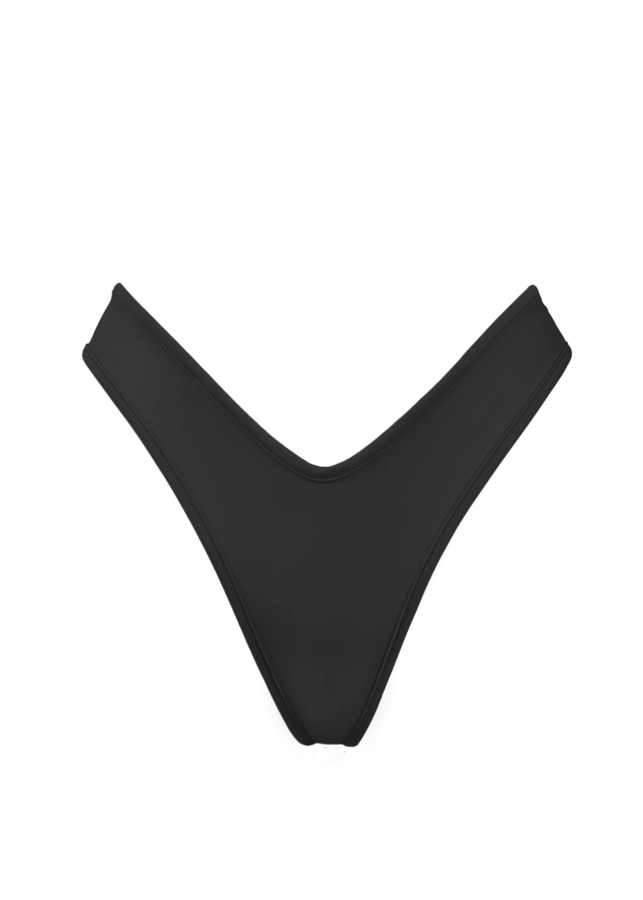 Sexy High-cut Thong Swimwear Bikini Bottom / LULY SWIM BLACK