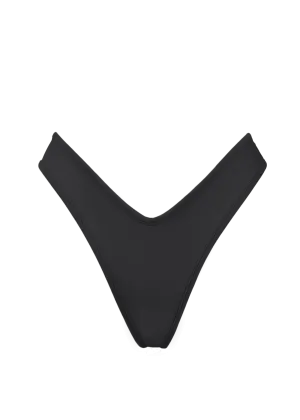 Sexy High-cut Thong Swimwear Bikini Bottom / LULY SWIM BLACK