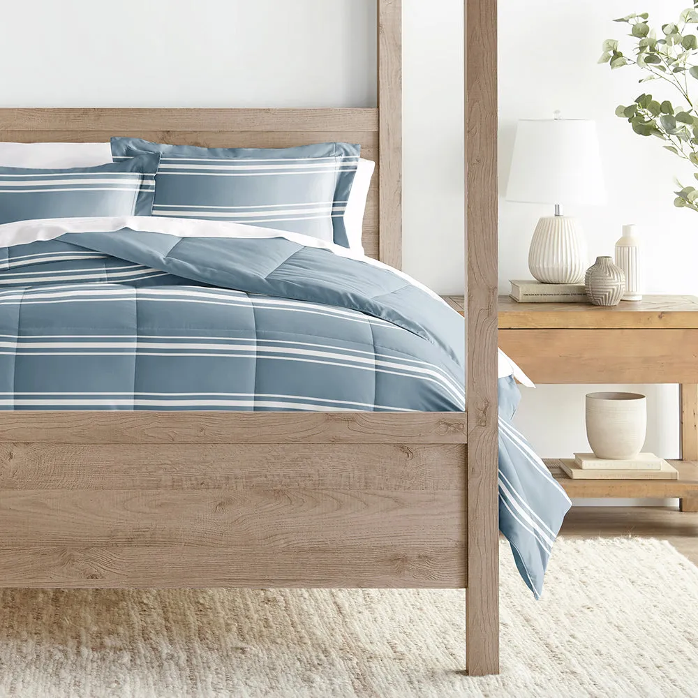 Soft Stripe Reversible Down-Alternative Comforter Set - 12 Days of Deals