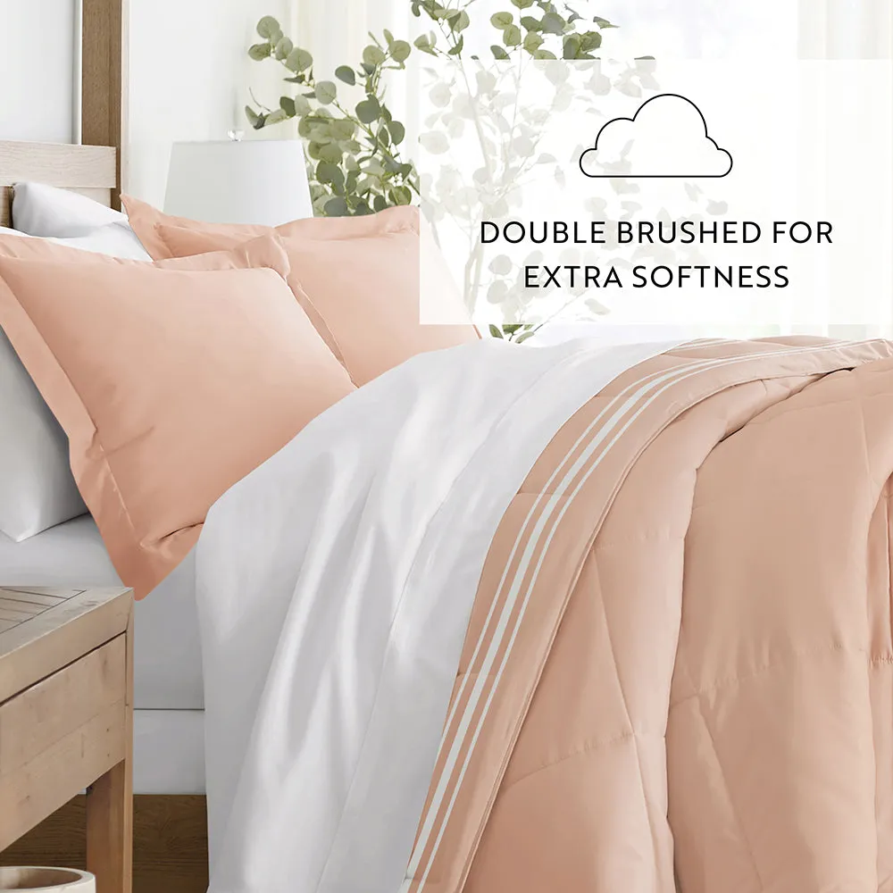 Soft Stripe Reversible Down-Alternative Comforter Set - 12 Days of Deals