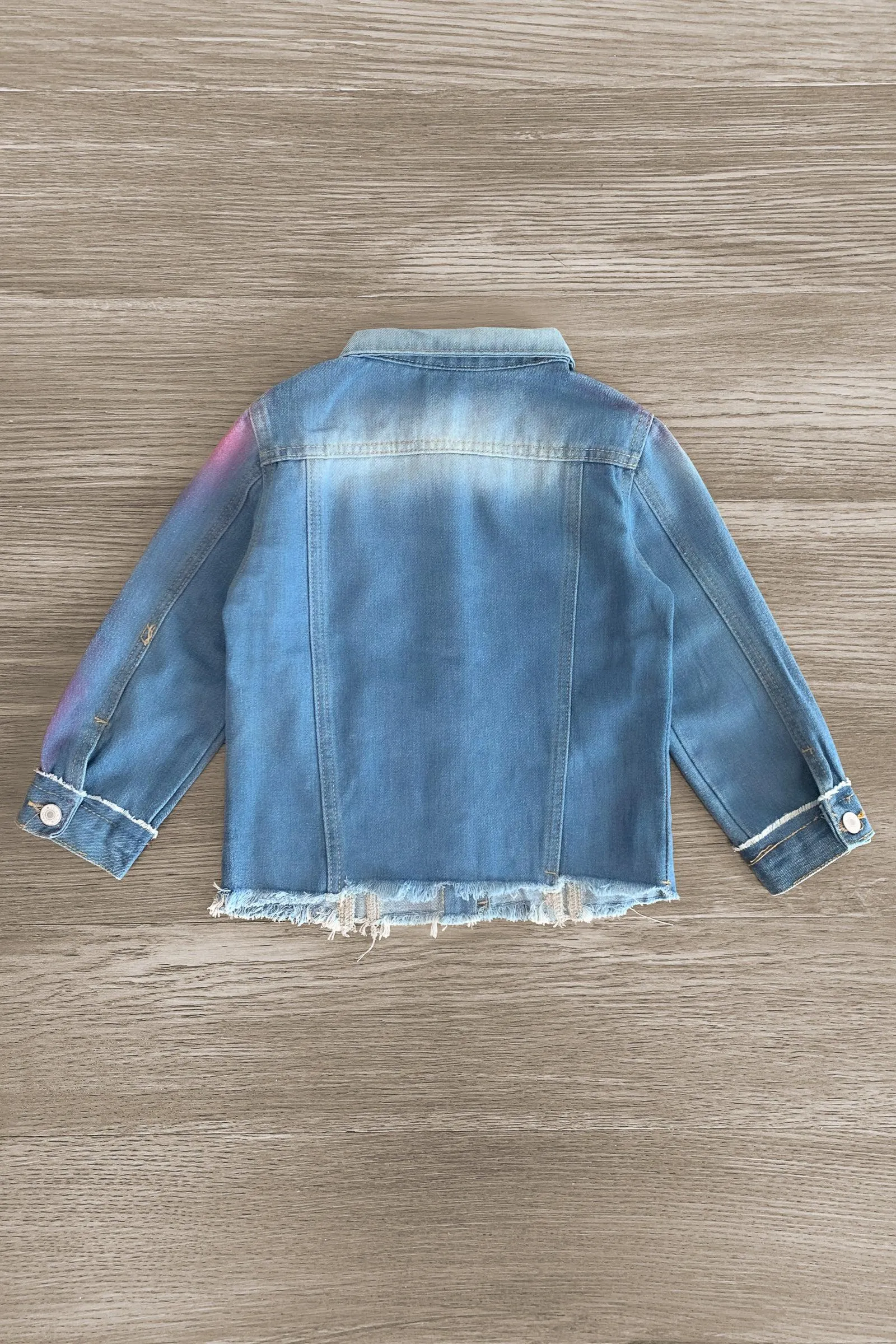 Spray Paint Distressed Denim Jacket