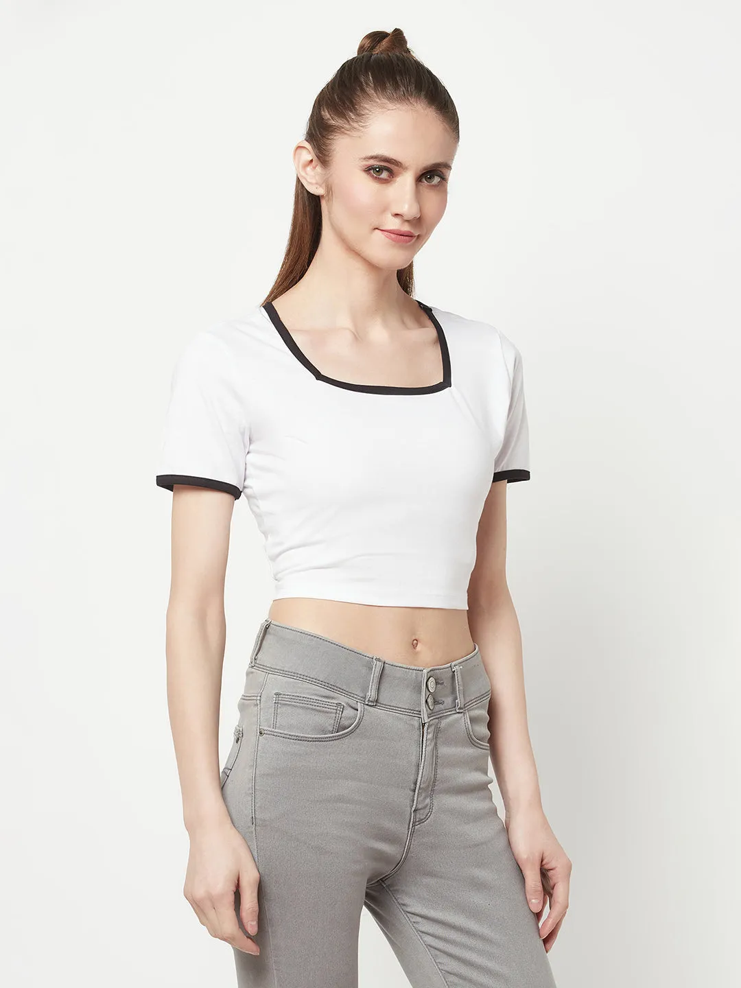 Square Neck Crop Top