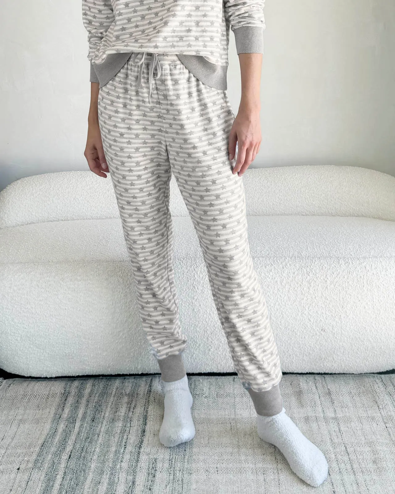 Star Stripe Marna Waffle Thermal PJ Set