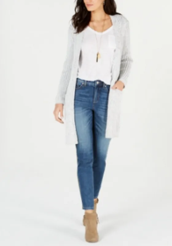 Style and Co Chenille Open-Front Cardigan