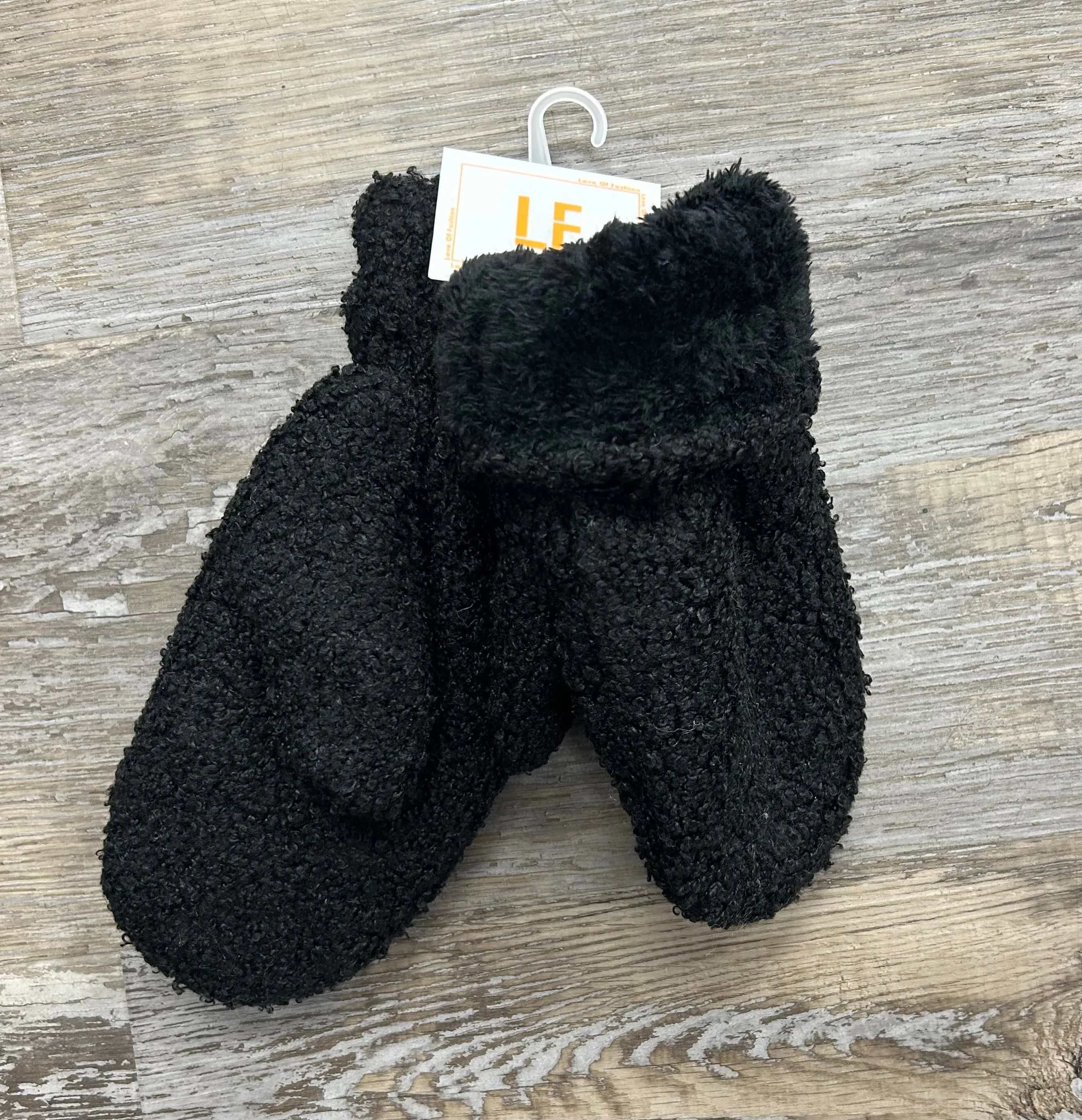 Teddy Bear Fleece Lined Mittens