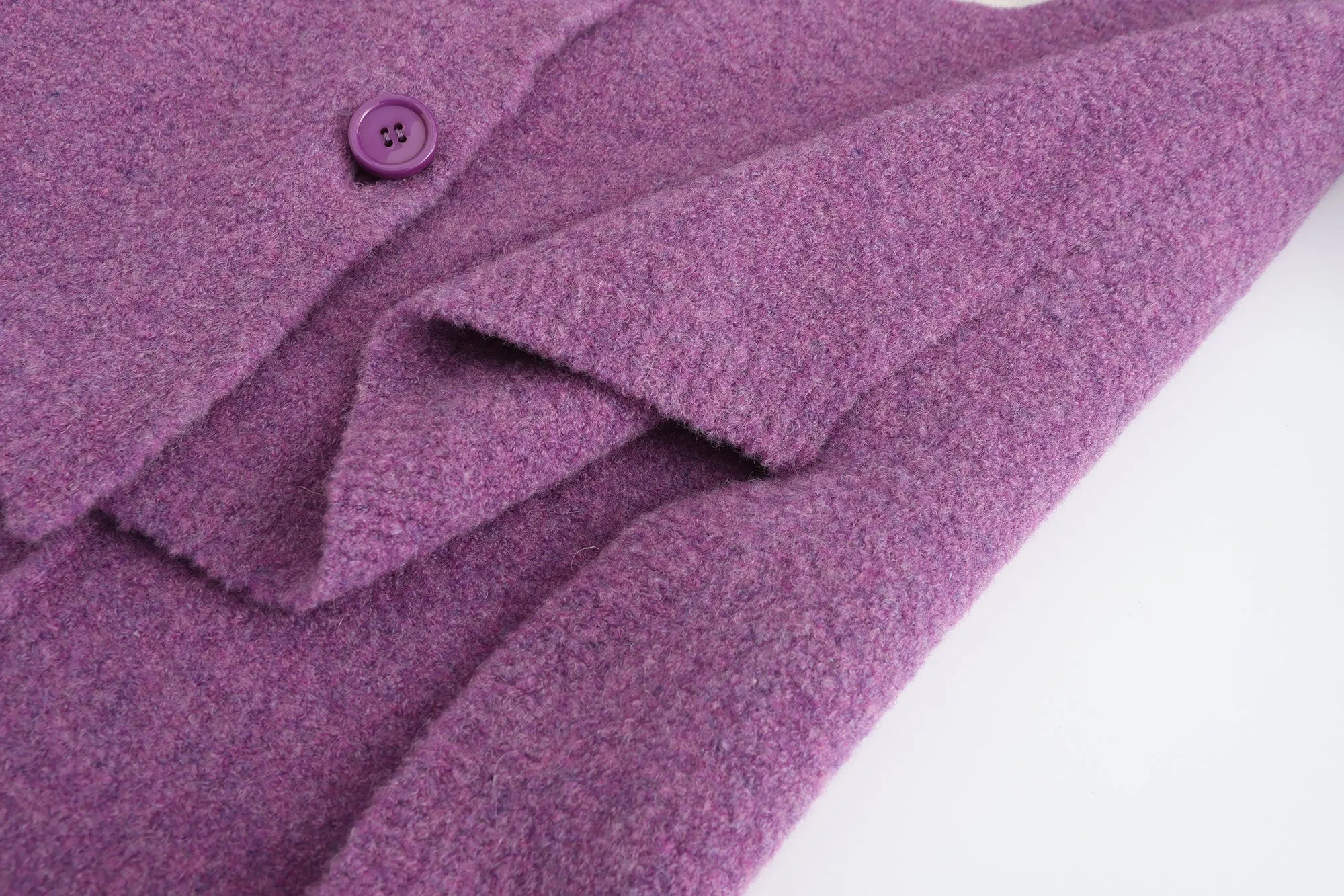 Teddy Knit Cardigan - Purple