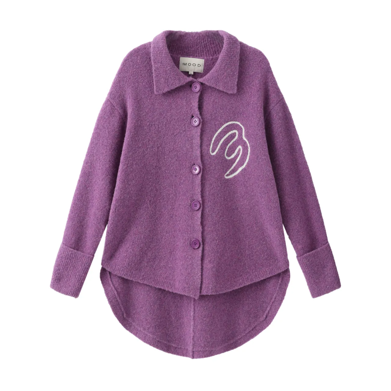 Teddy Knit Cardigan - Purple