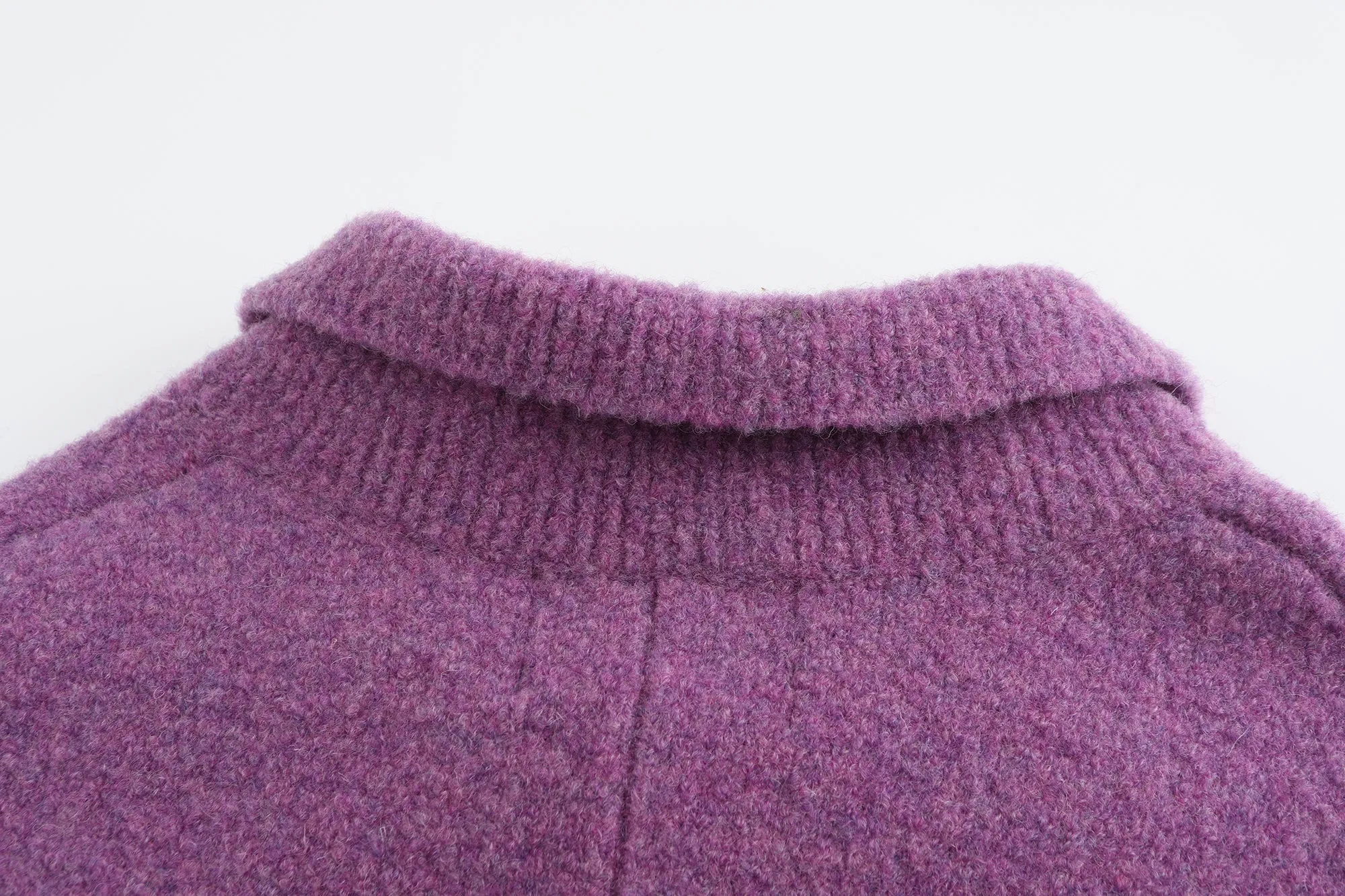 Teddy Knit Cardigan - Purple