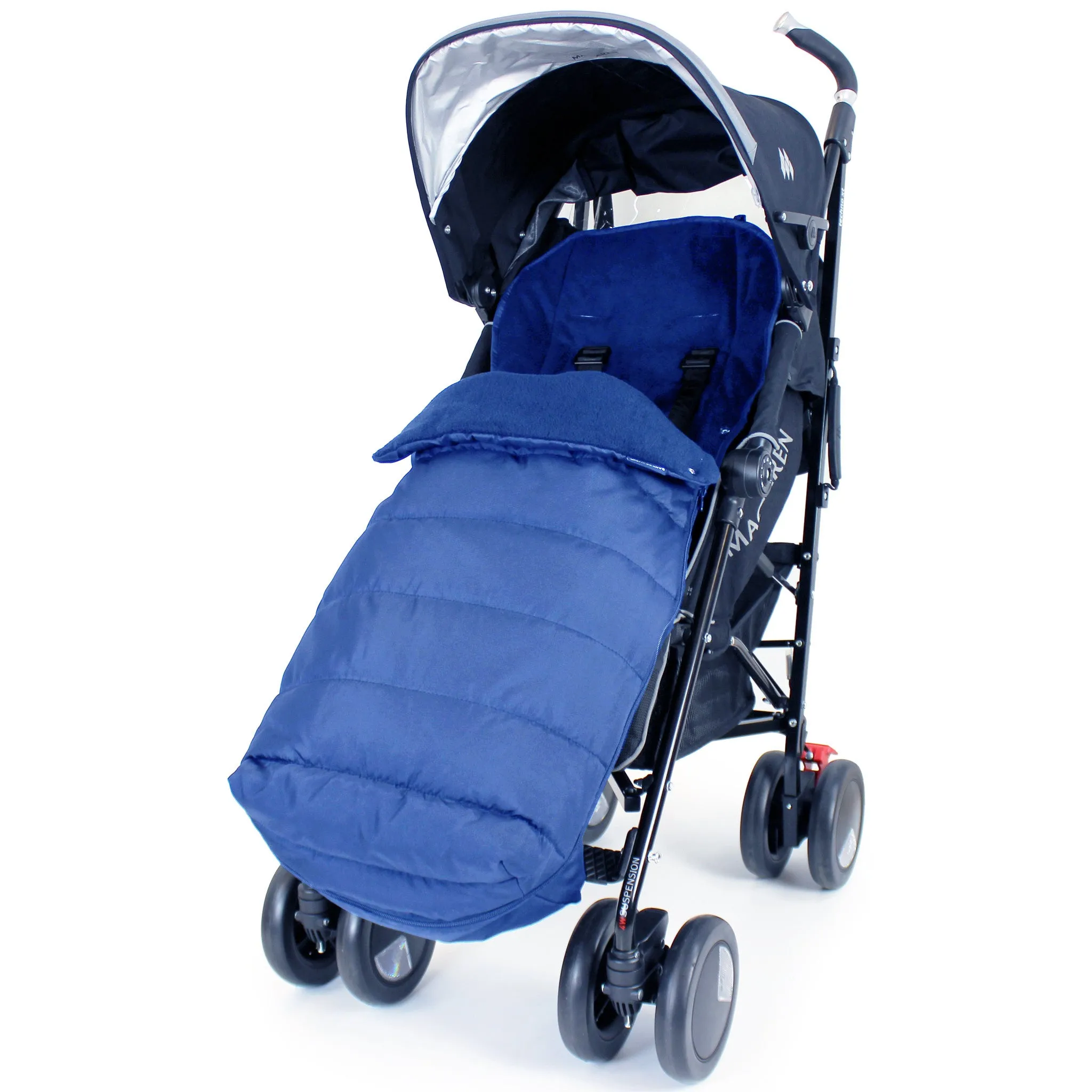 Universal Deluxe 2 In 1 Footmuff Buggy Cosytoes To Fit Graco Evo Pushchair - Navy