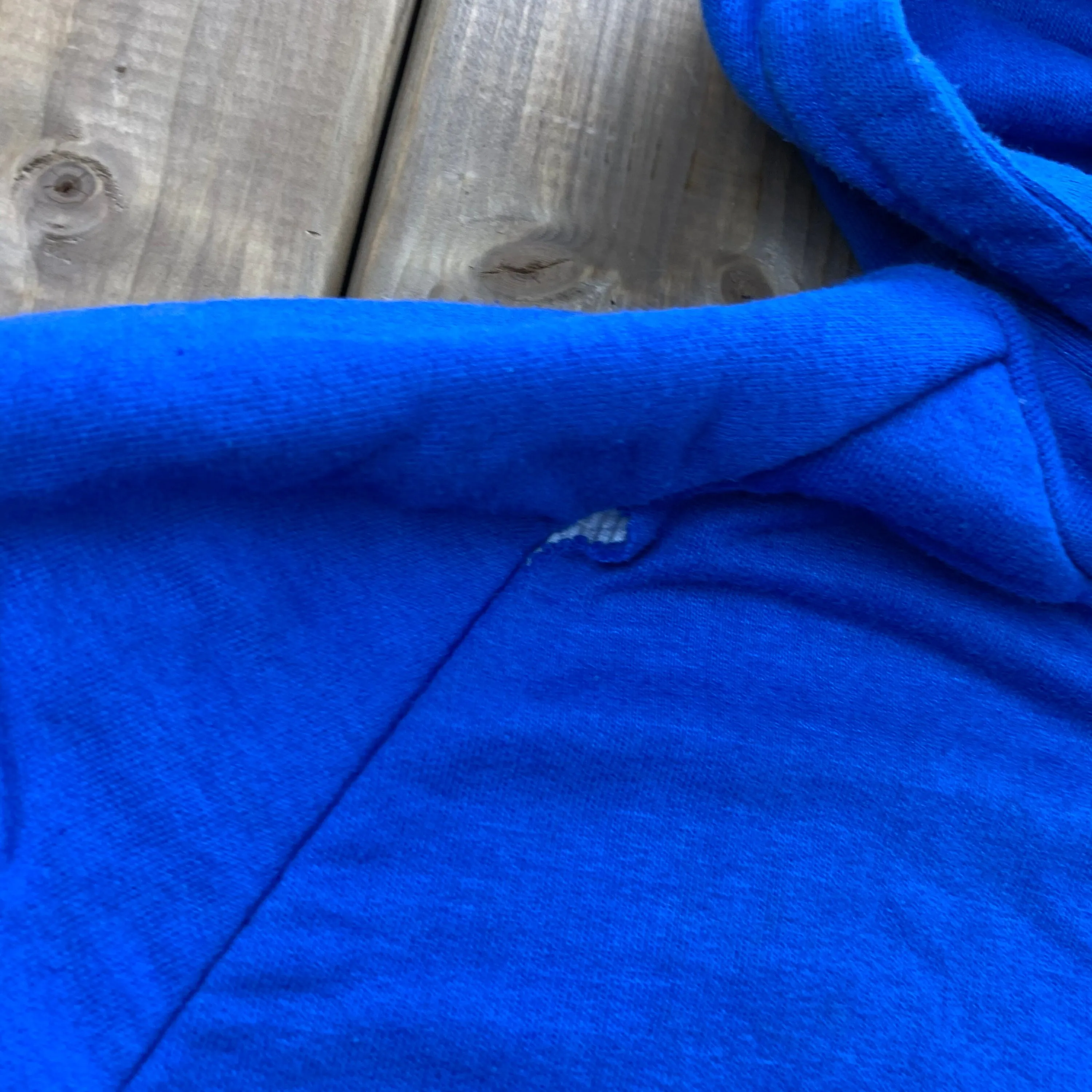 Vintage 1990'S Blank Hoodie Thermal Lined Sweatshirt