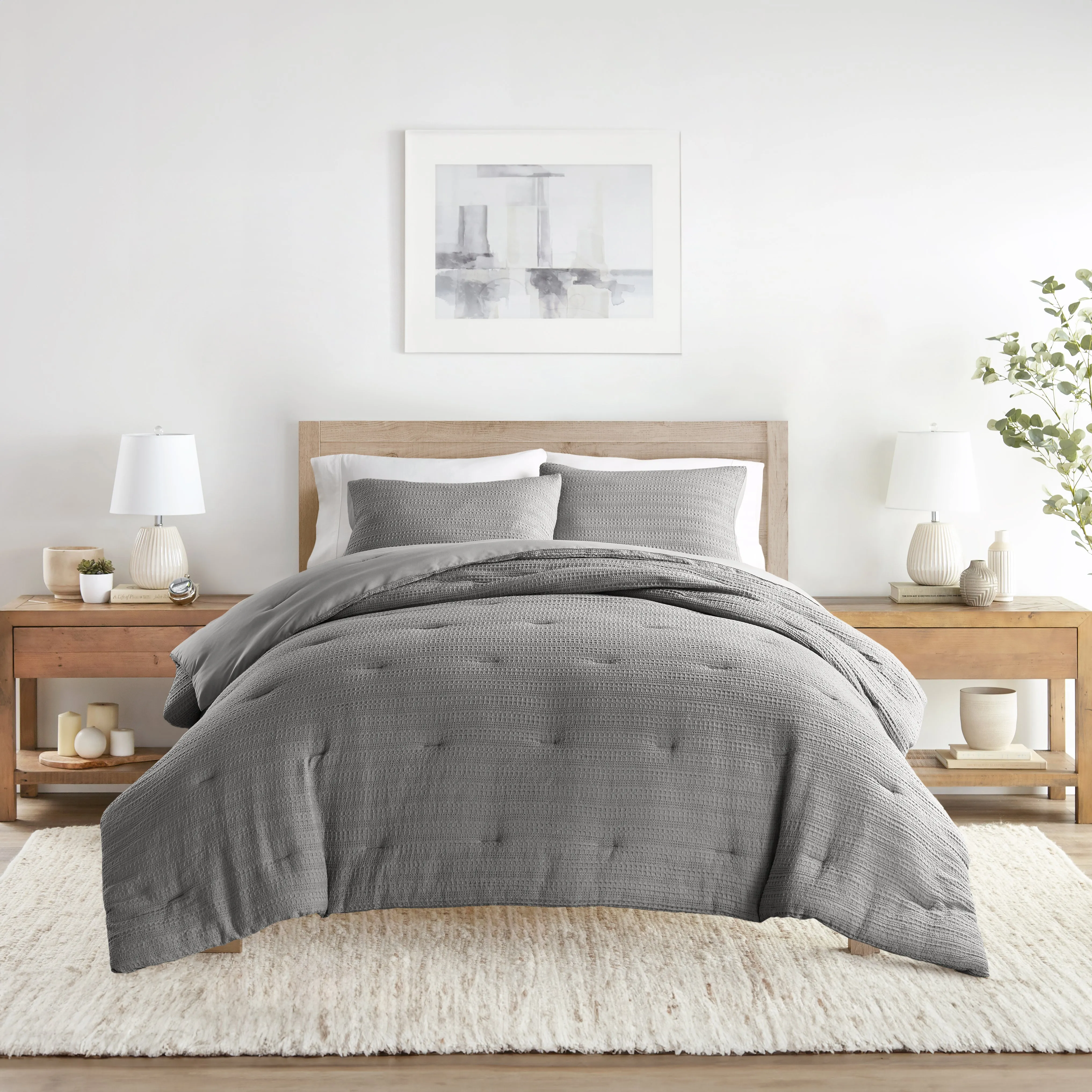 Waffle Textured Comforter Set (Sale)