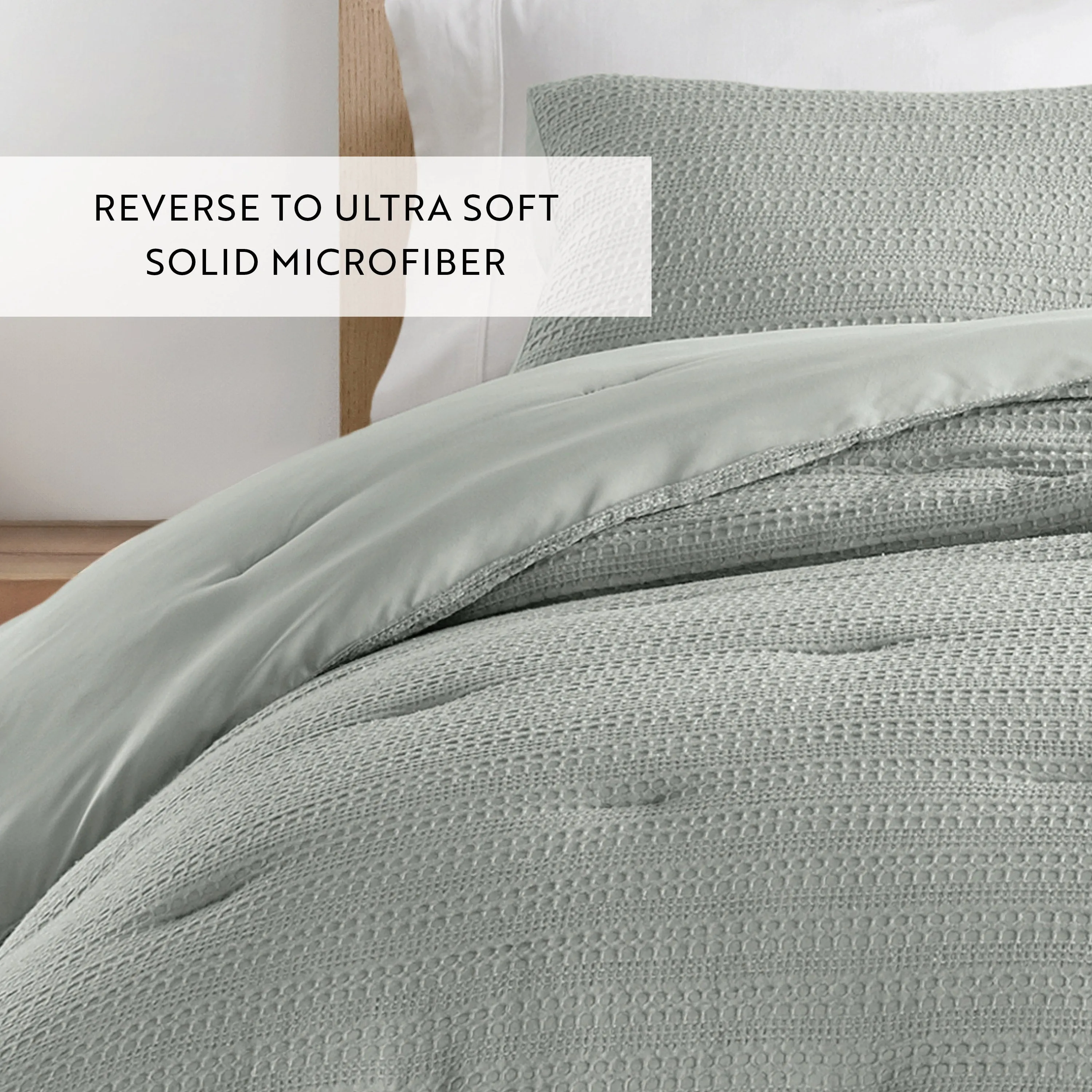 Waffle Textured Comforter Set (Sale)