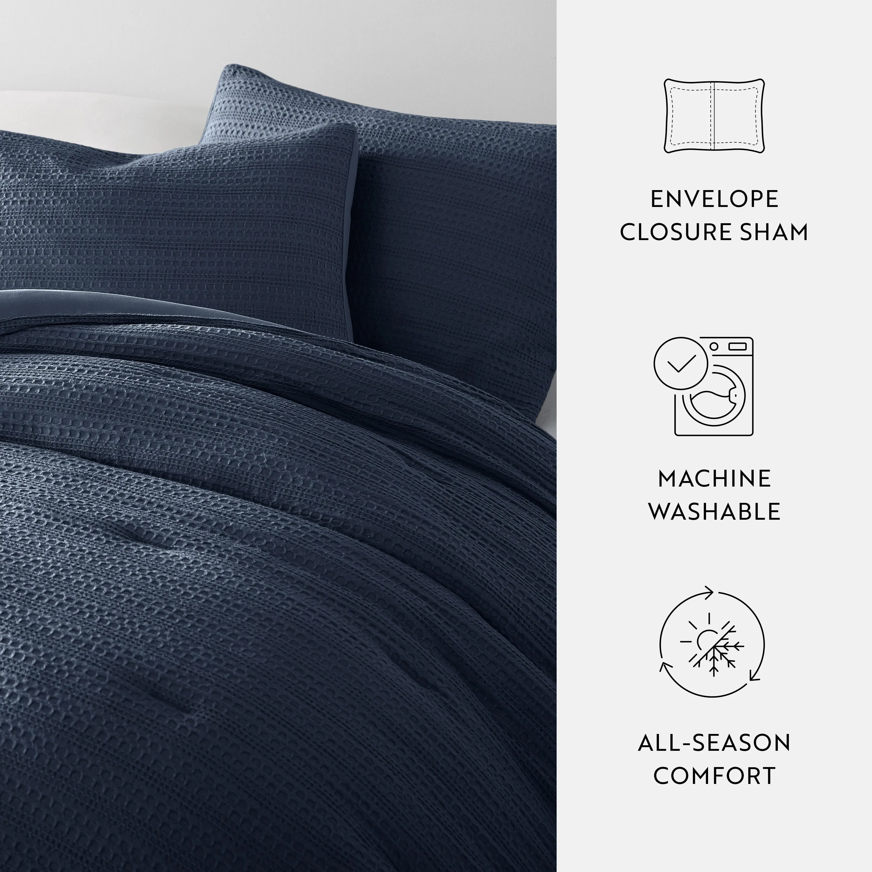 Waffle Textured Comforter Set (Sale)